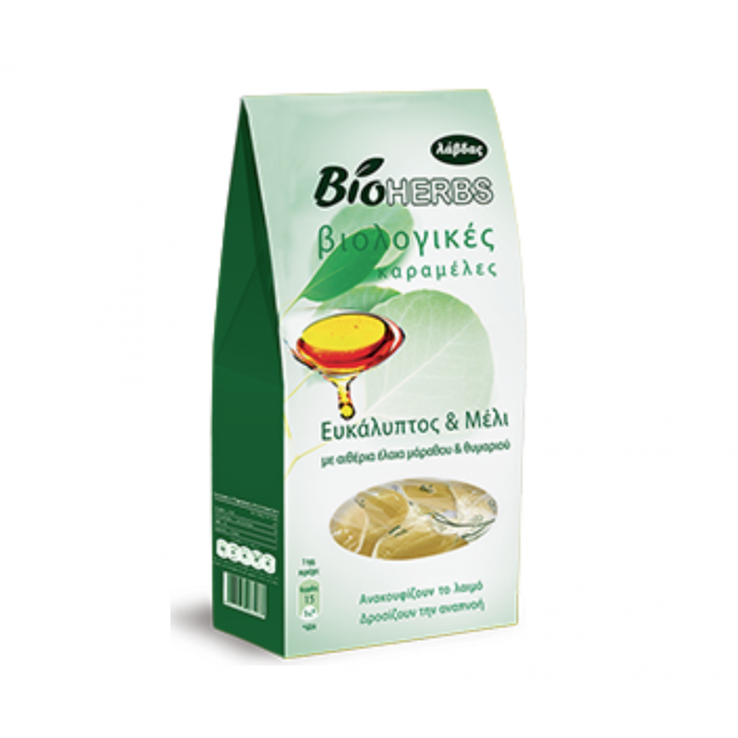 ΚΑΡΑΜΕΛΕΣ ΕΥΚΑΛΥΠΤΟΣ & ΜΕΛΙ BIO 60gr ΛΑΒΔΑΣ