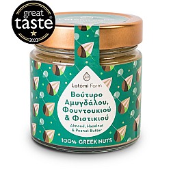 ΒΟΥΤΥΡΟ ΑΜΥΓΔΑΛΟΥ - ΦΟΥΝΤΟΥΚΙΟΥ  & ΦΥΣΤΙΚΙΟΥ 210g LATOMI FARM