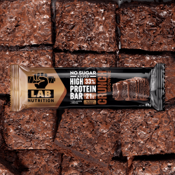 ΜΠΑΡΑ CRUNCH BROWNIE 65gr 33% PROTEIN - LAB NUTRITION - ΧΩΡΙΣ ΖΑΧΑΡΗ