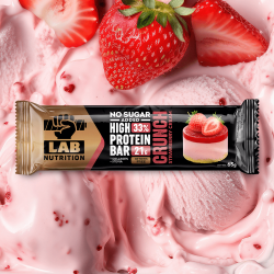 ΜΠΑΡΑ CRUNCH STRAWBERRY CREAM 65gr 33% PROTEIN - LAB NUTRITION