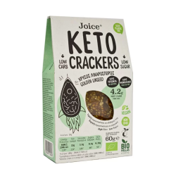 KETO CRACKERS ΜΕ ΧΡΥΣΟ ΛΙΝΑΡΟΣΠΟΡΟ 60gr BIO VEGAN JOICE