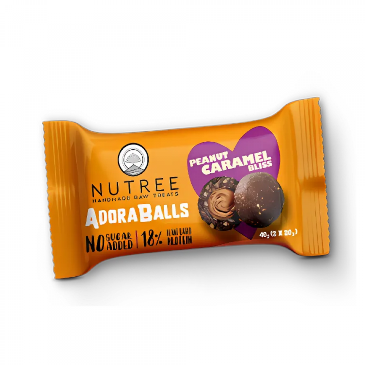 ADORABALLS ΦΥΣΤΙΚΙ-ΚΑΡΑΜΕΛΑ 2x20gr NUTREE