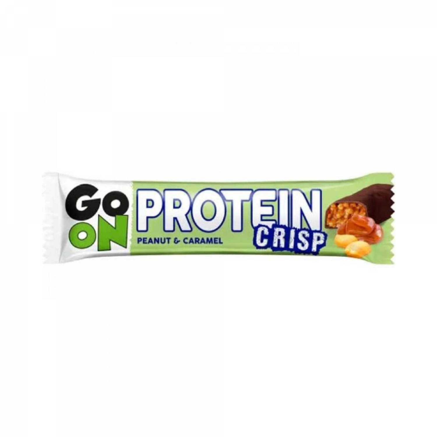 ΜΠΑΡΑ CRISP ΠΡΩΤΕΙΝΗΣ ΜΕ ΦΥΣΤΙΚΙ ΚΑΙ ΚΑΡΑΜΕΛΑ 50gr GO ON