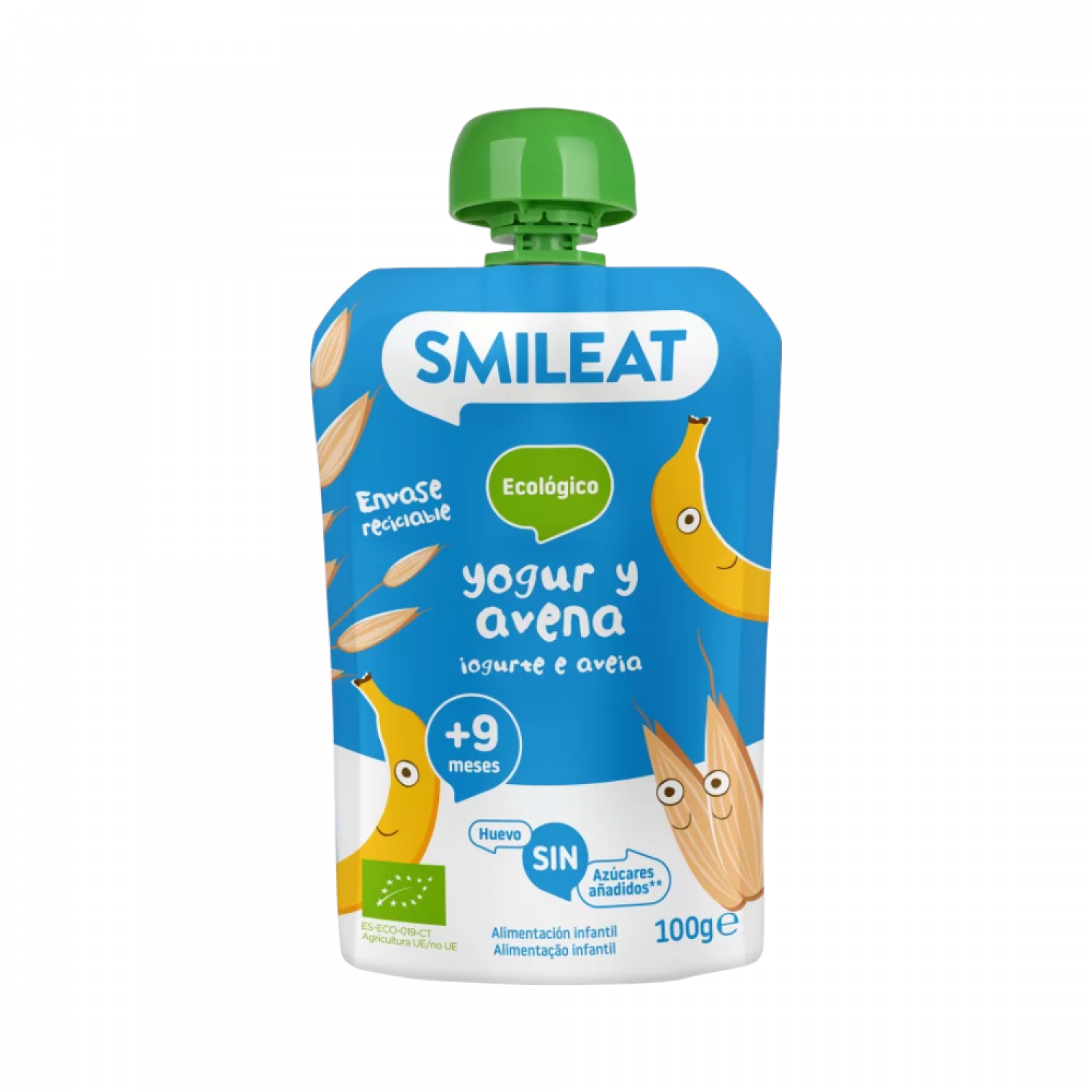 ΠΟΥΡΕΣ ΦΡΟΥΤΩΝ ΜΕ ΓΙΑΟΥΡΤΙ ΚΑΙ ΒΡΩΜΗ 100gr BIO SMILEAT ΧΩΡΙΣ ΓΛΟΥΤΕΝΗ