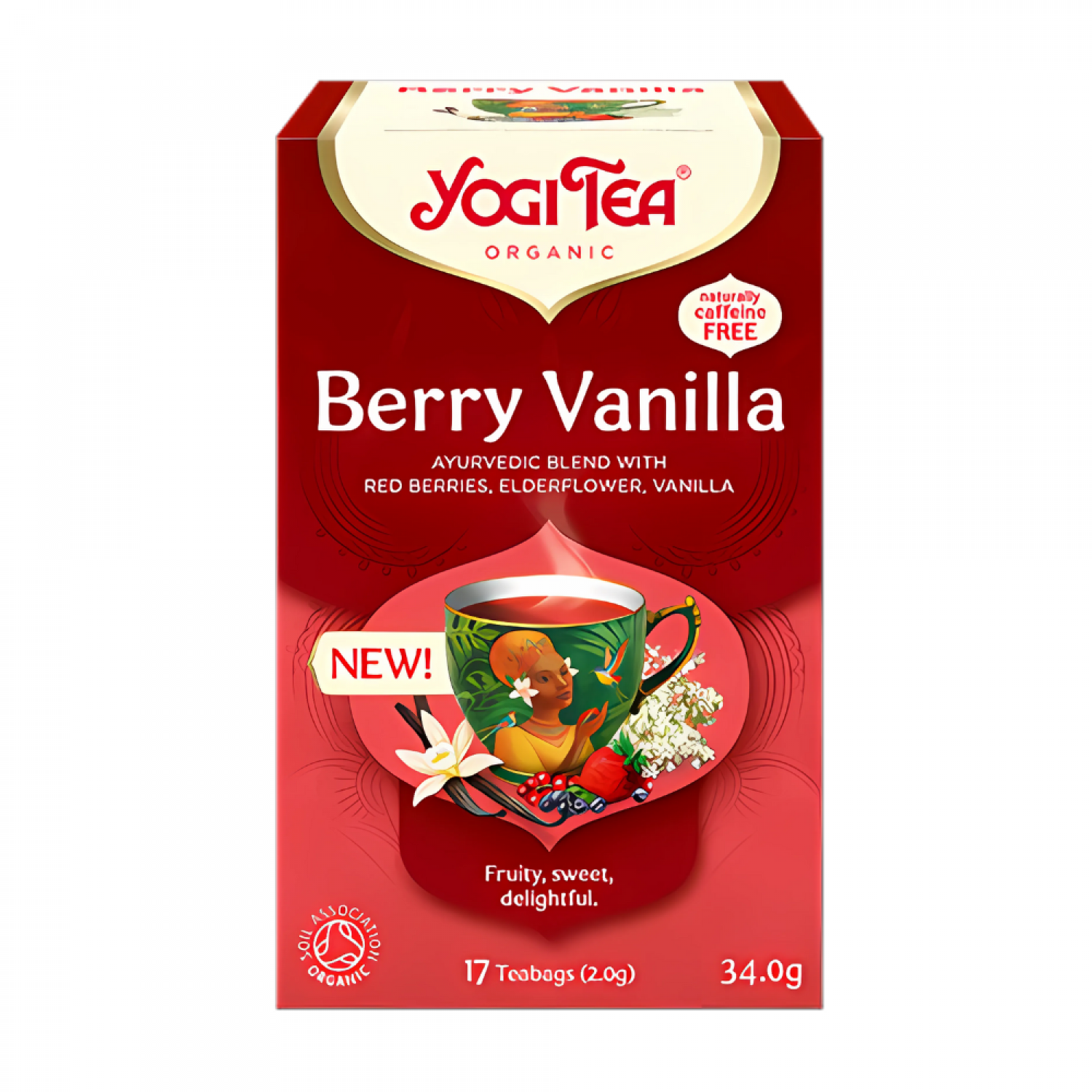YOGI TEA ΒΙΟΛΟΓΙΚΟ ΤΣΑΙ BERRY VANILLA 17φακ x 2gr