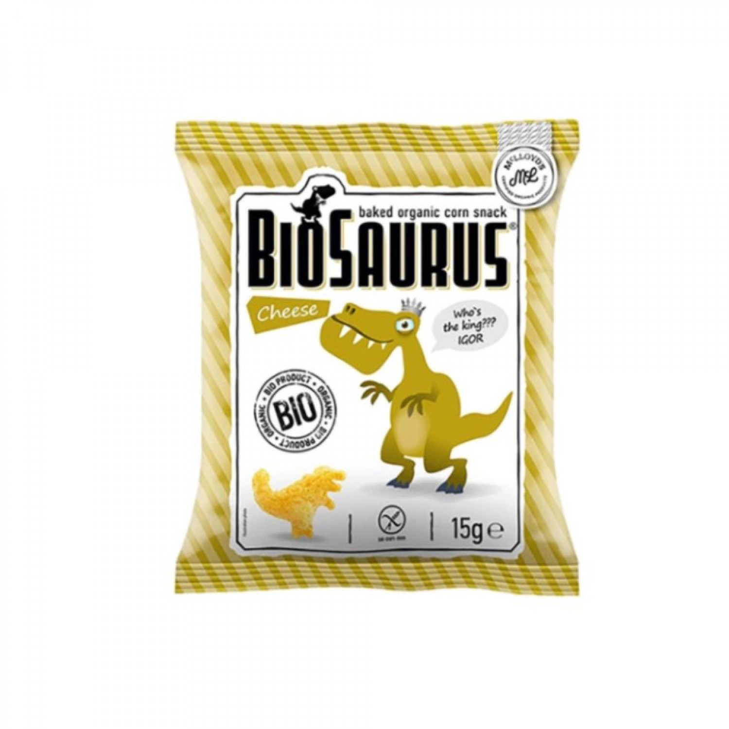 ΓΑΡΙΔΑΚΙ BIOSAURUS ΤΥΡΙ BIO 15gr ΧΩΡΙΣ ΓΛΟΥΤΕΝΗ