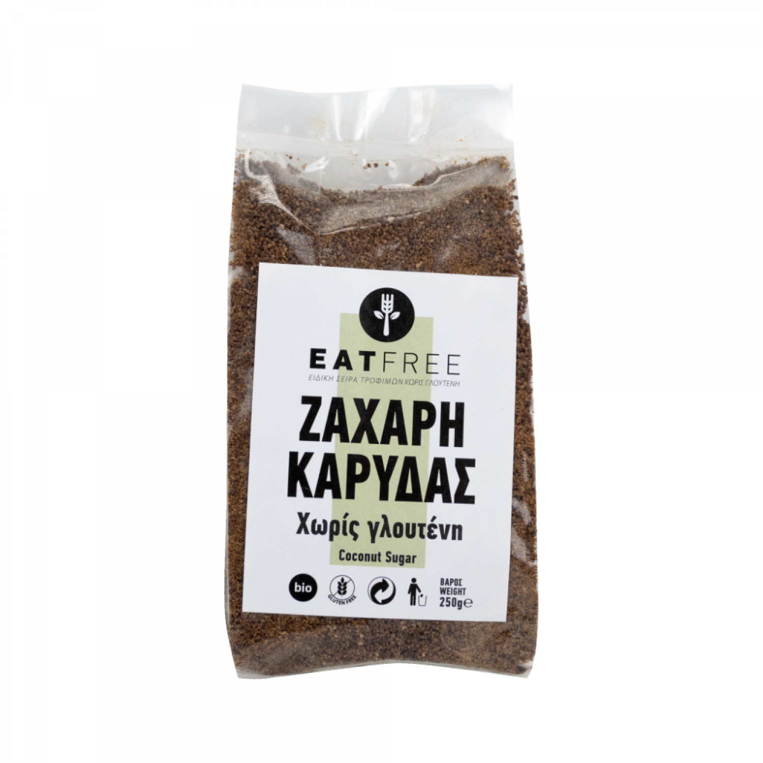 ΖΑΧΑΡΗ ΚΑΡΥΔΑΣ 250gr BIO EAT FREE ΧΩΡΙΣ ΓΛΟΥΤΕΝΗ