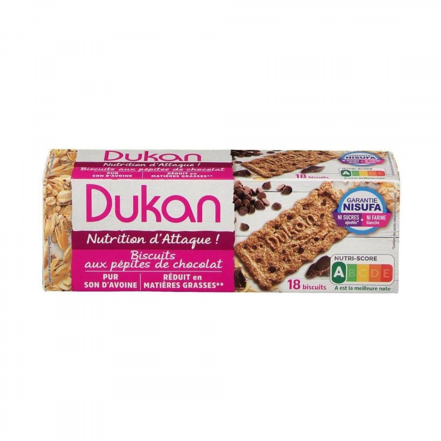 DUKAN ΜΠΙΣΚΟΤΑ ΒΡΩΜΗΣ ΜΕ ΚΟΜΜΑΤΙΑ ΣΟΚΟΛΑΤΑΣ 225gr