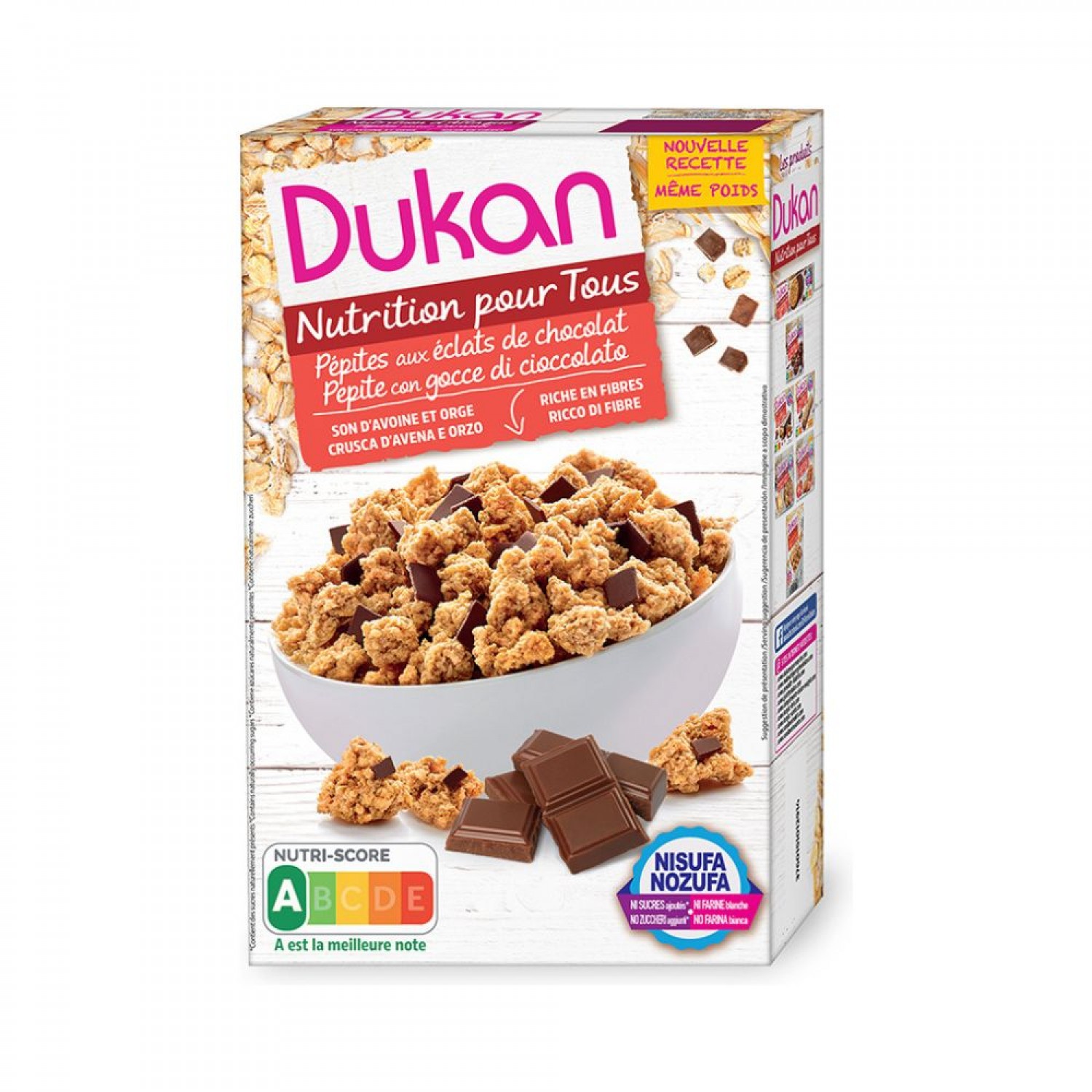 DUKAN ΔΗΜΗΤΡΙΑΚΑ ΜΕ ΚΟΜΜΑΤΙΑ ΣΟΚΟΛΑΤΑΣ 350g